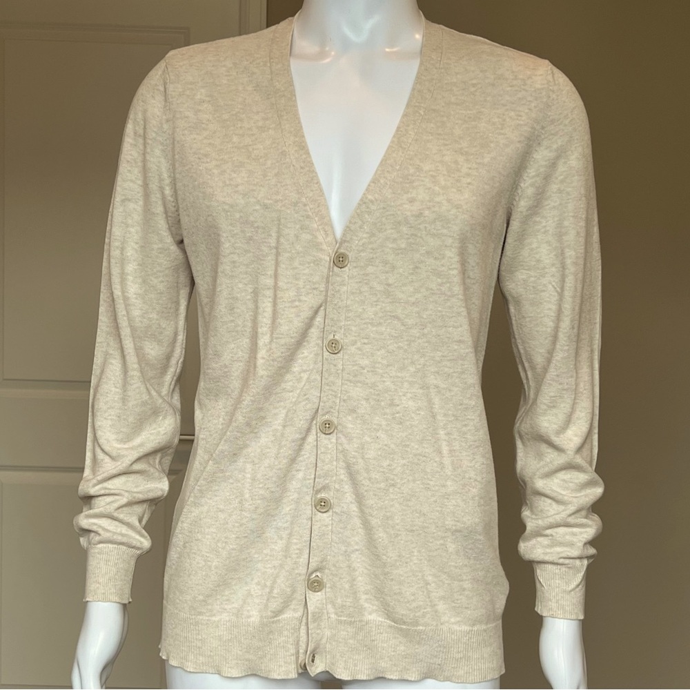 H&M Cream Men's Cardigan Sweater